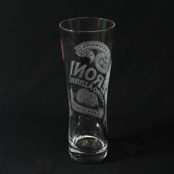  Peroni Nastro Azzurro Etched Signature Italian Beer Glass Lg 16oz