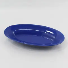 Blue Oval Ceramic Bread Or Serving Bowl 13"