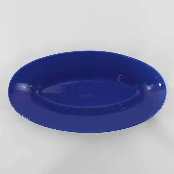 Blue Oval Ceramic Bread Or Serving Bowl 13"