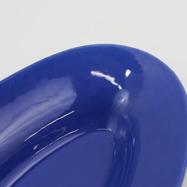Blue Oval Ceramic Bread Or Serving Bowl 13"