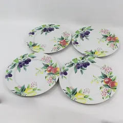 Set of 4 Le Monde Cuisine Springtime Dinner Plates By International 21 