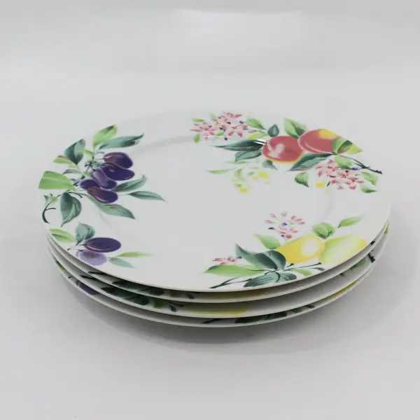 Set of 4 Le Monde Cuisine Springtime Dinner Plates By International 21 