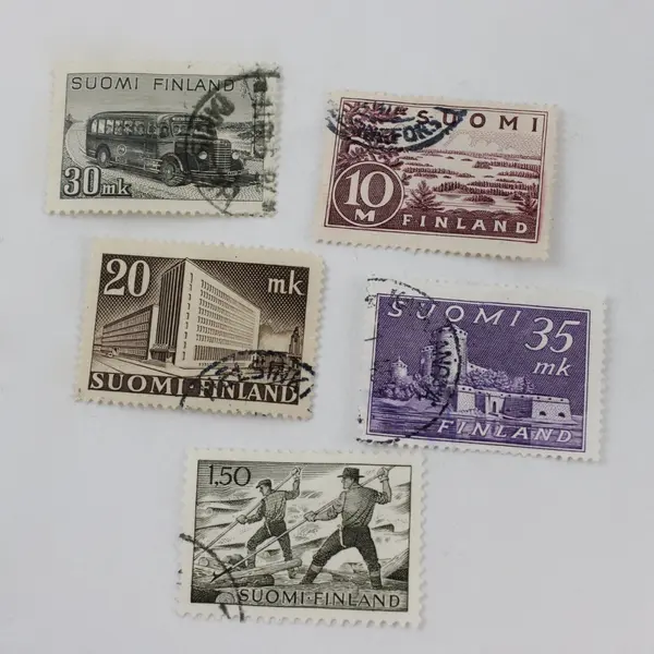 Lot Of 10 Finland Commemorative Stamps 1930-1950s Used