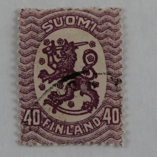 Lot Of 9 Finland 1917-1930 Coat Of Arms Stamps Used