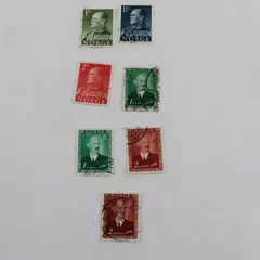 Lot Of 7 Norway Royalty Stamps 1950s-1960s Used