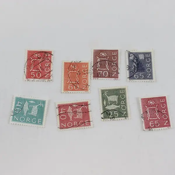 Lot of 8 Norway Local Motifs Stamps Used