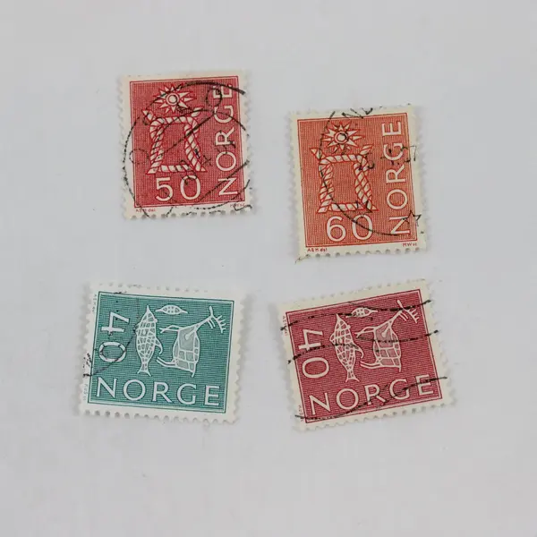 Lot of 8 Norway Local Motifs Stamps Used