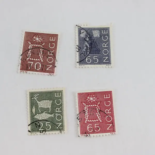 Lot of 8 Norway Local Motifs Stamps Used