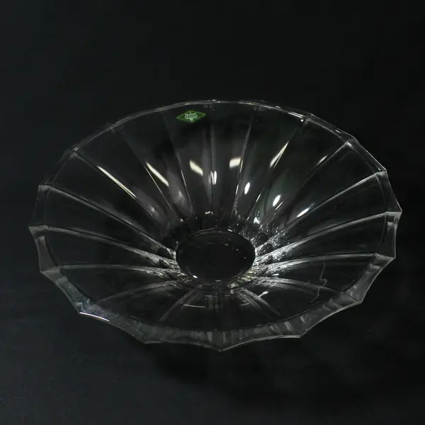  Shannon Crystal Italy Fluted And Paneled Bowl 13"