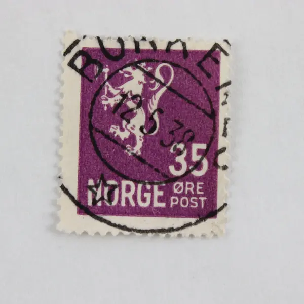 Lot Of 10 Norway Royal Lion Coat Of Arms Stamps Used Canceled 
