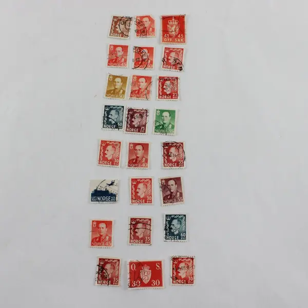Lot of 24 Norway Mixed Stamps 1940s-1960s Used