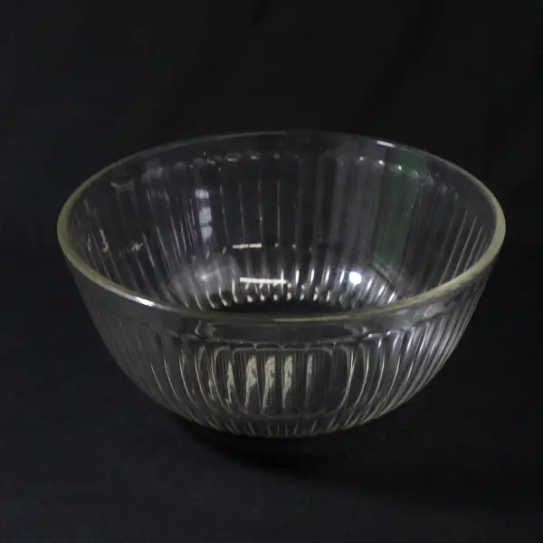 Vintage Pyrex Ribbed Glass Salad Serving Mixing Bowl 7403S Clear 10 Cup 2.5 L
