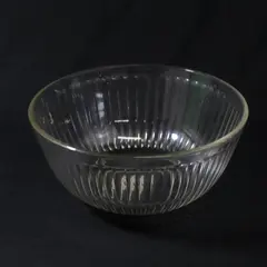 Vintage Pyrex Ribbed Glass Salad Serving Mixing Bowl 7403S Clear 10 Cup 2.5 L