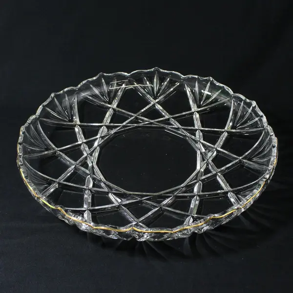 Mikasa Roxborough Crystal Serving Tray Platter 12.5" Germany