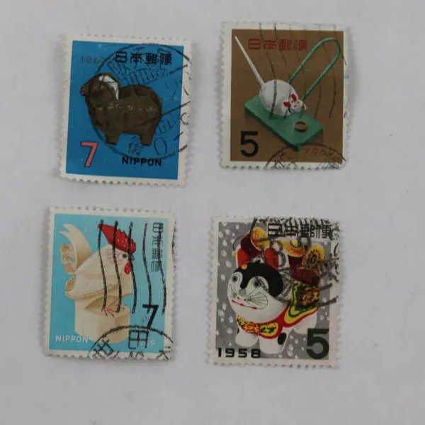 Lot Of 10 Japan Commemorative Stamps 1956-1970 Used