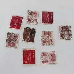 Lot Of 9 Japan Temple Art 1950s-1960s Stamps Used
