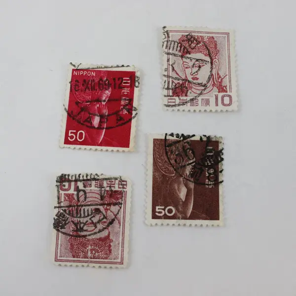 Lot Of 9 Japan Temple Art 1950s-1960s Stamps Used