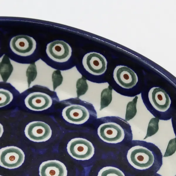 Boleslawiec Small Oval Bowl Peacock Pattern