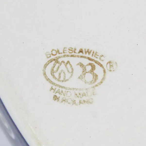 Boleslawiec Small Oval Bowl Peacock Pattern