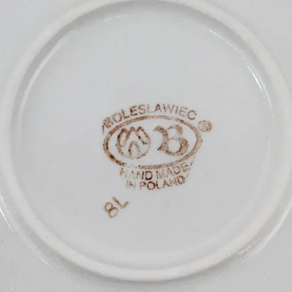 Boleslawiec Heart Shaped Platter or Plate 10.75" Circles And Lines
