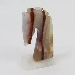 Banded  Onyx Horse Head Bookend 6"