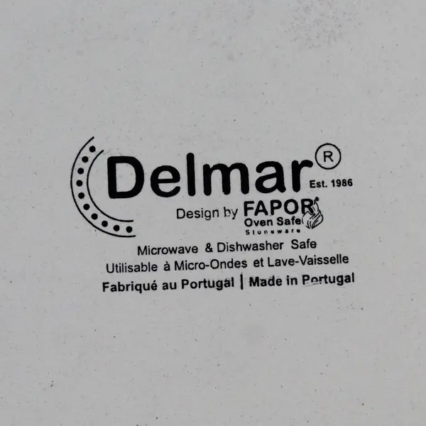 Fapor Delmar White Ceramic Beaded Rim Rectangular Baker 11.5" Portugal