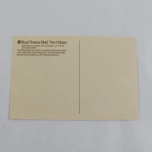 Vintage Royal Sonesta Hotel New Orleans Louisiana Postcard