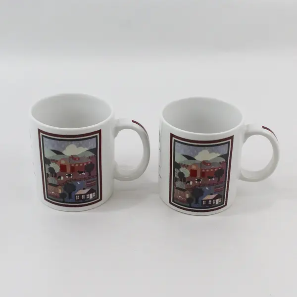 2 Otagiri Shirley Perryman Missouri Memory Quilt Museum Amer Folk Art Mugs