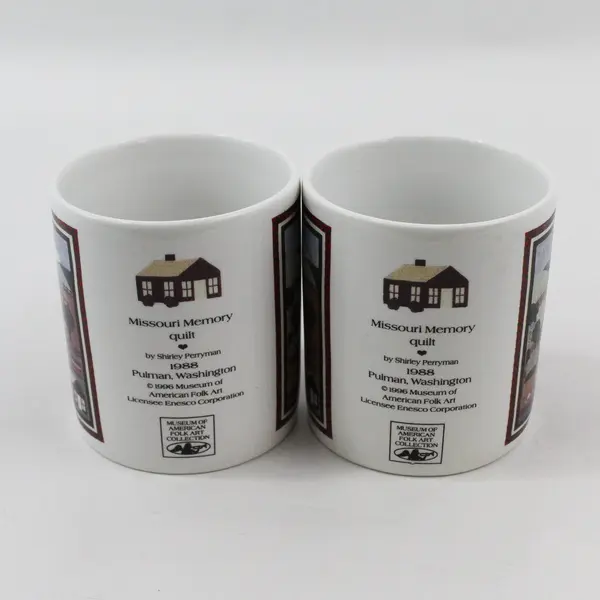 2 Otagiri Shirley Perryman Missouri Memory Quilt Museum Amer Folk Art Mugs