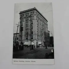 Vintage Milliken Building Decatur Illinois Litho Postcard