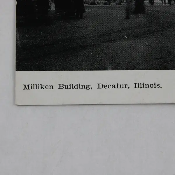 Vintage Milliken Building Decatur Illinois Litho Postcard