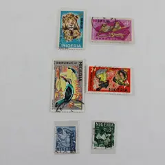 Lot Of 6 Nigeria Commemorative Stamps 1960s Used