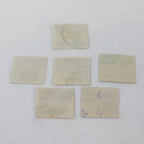 Lot Of 6 Egypt King Farouk Landmarks Stamps 1940s Used
