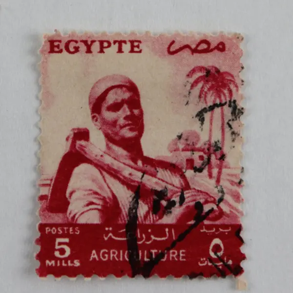 Lot Of 6 Egypt Defense And Agriculture Stamps 1950s Used