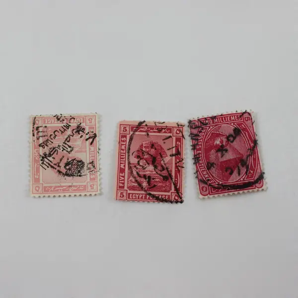 Lot Of 6 Egypt Sphinx And Pyramid Stamps Circa 1900 Used