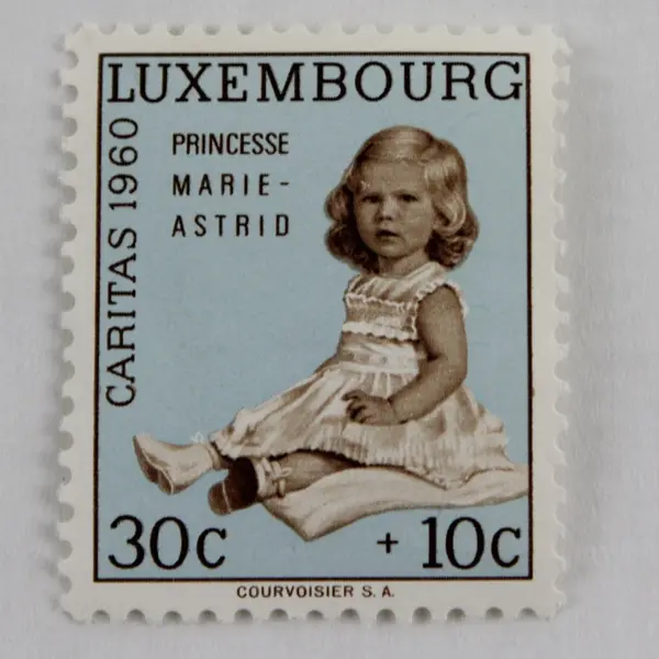 Lot Of 4 Luxembourg Caritas Welfare Fund Stamps 1960s Mint Hinged