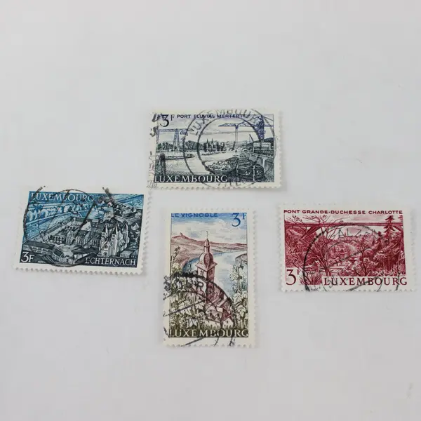 Lot Of 4 Luxembourg Landscapes Stamps 1960s Mint Hinged