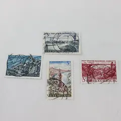 Lot Of 4 Luxembourg Landscapes Stamps 1960s Mint Hinged