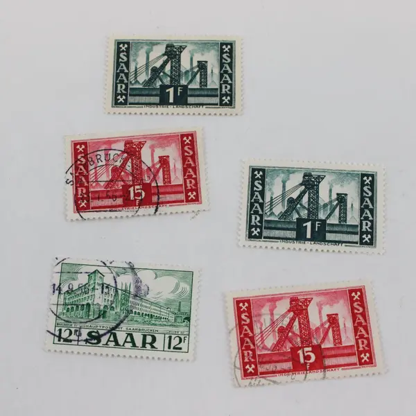 Lot Of 10 Saar Germany Stamps 1950s MNH CTO