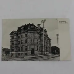 Vintage Post Office Victoria British Columbia Canada Litho Postcard