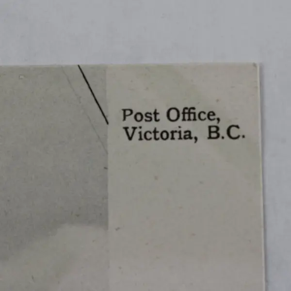 Vintage Post Office Victoria British Columbia Canada Litho Postcard