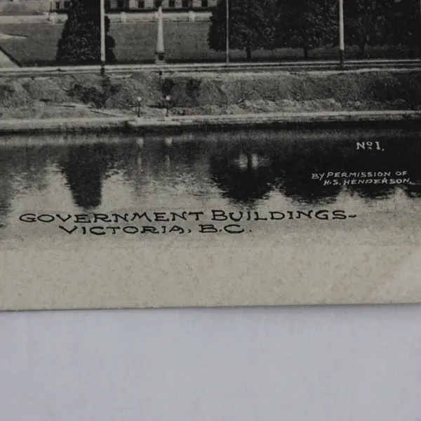 Vintage Government Buildings Victoria British Columbia Canada Litho Postcard