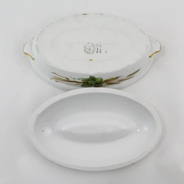 Royal Worcester Evesham Gold Oval Covered Casserole Dish 11" Shape 21 Sz 2