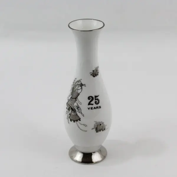 Gerold Porzellan 25th Anniversary Vase Bavaria West Germany