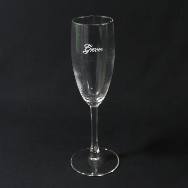 Crystal Bride And Groom Champagne Flutes 8.25"