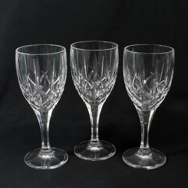 Set of 3 Gorham Lady Ann Signature Water Goblets 8"