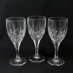 Set of 3 Gorham Lady Ann Signature Water Goblets 8"