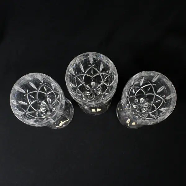 Set of 3 Gorham Lady Ann Signature Water Goblets 8"