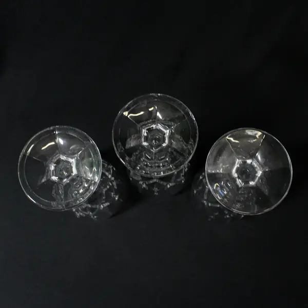 Set of 3 Gorham Lady Ann Signature Water Goblets 8"