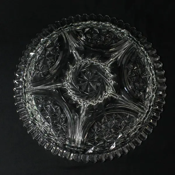 Anchor Hocking Stars & Bars 12 in Round 5-Part Divided Relish Platter